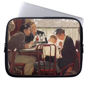 Sprichwort-Anmut durch Norman Rockwell Laptopschutzhülle