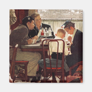 Sprichwort-Anmut durch Norman Rockwell Magnet