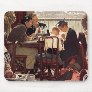Sprichwort-Anmut durch Norman Rockwell Mousepad