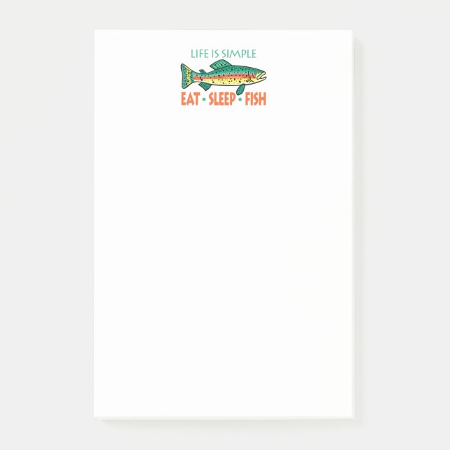 Sprichwort der Fischerei Post-it Klebezettel (Vorderseite)