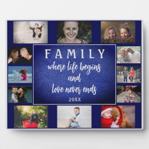 Sprichwort der Jahresfamilie Keepake 12 FotoCollag Fotoplatte