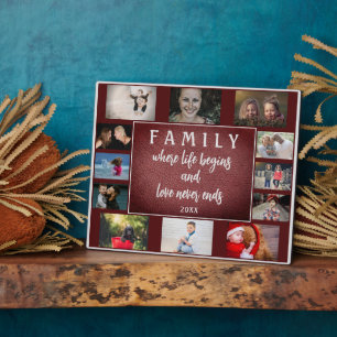Sprichwort der Jahresfamilie Keepake 12 FotoCollag Fotoplatte