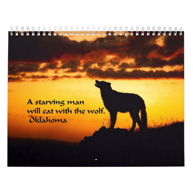 Sprichwort des alten Amerikanischen Ureinwohners Kalender (Titelbild)