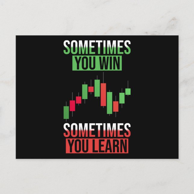 Sprichwort des Wertpapieranlegers Postkarte (Vorderseite)