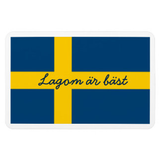Sprichwort Flag Theme Lagom Ar Bast Magnet