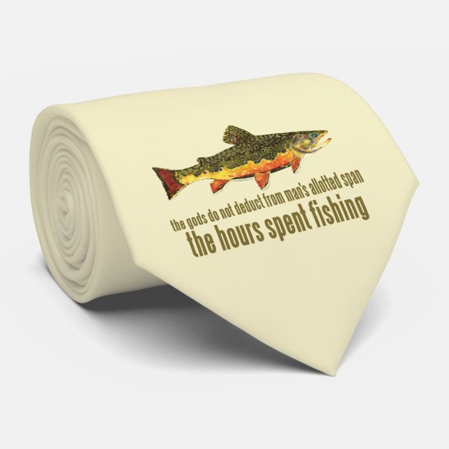 Sprichwort für Bachforellen Krawatte (Gerollt)
