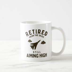 Sprichwort für das Ruhestand bei sonniger Luftwaff Kaffeetasse