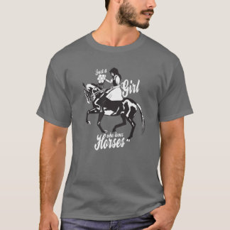 Sprichwort für Mädchen - Pferde Pferde Ri T-Shirt