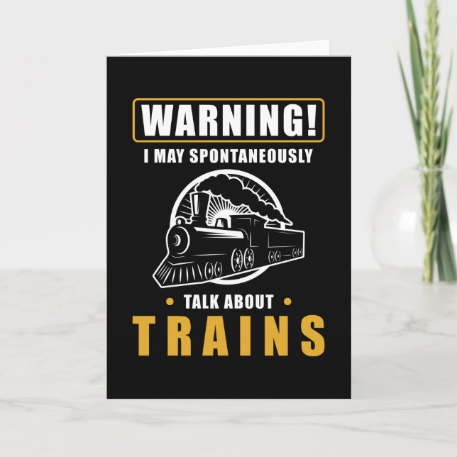 Sprichwort für Zugfahrten Eisenbahnarbeiter Karte (Vorderseite)