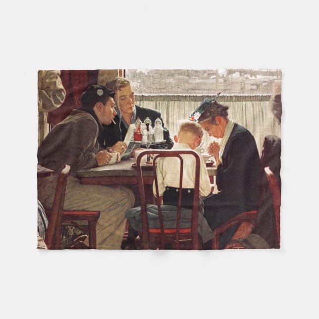 Sprichwort Grace von Norman Rockwell Fleecedecke (Vorderseite (Horizontal))