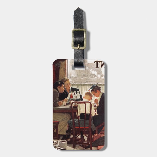 Sprichwort Grace von Norman Rockwell Gepäckanhänger (Vorderseite vertikal)
