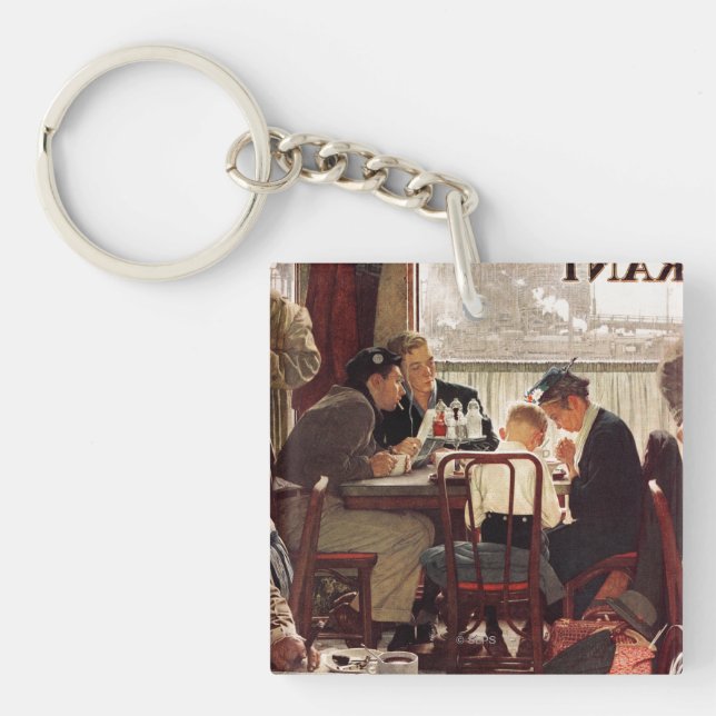 Sprichwort Grace von Norman Rockwell Schlüsselanhänger (Vorderseite)