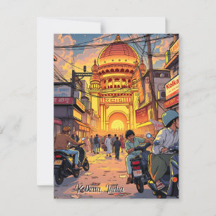 Sprichwort Hello aus Indien   Kolkata Postkarte