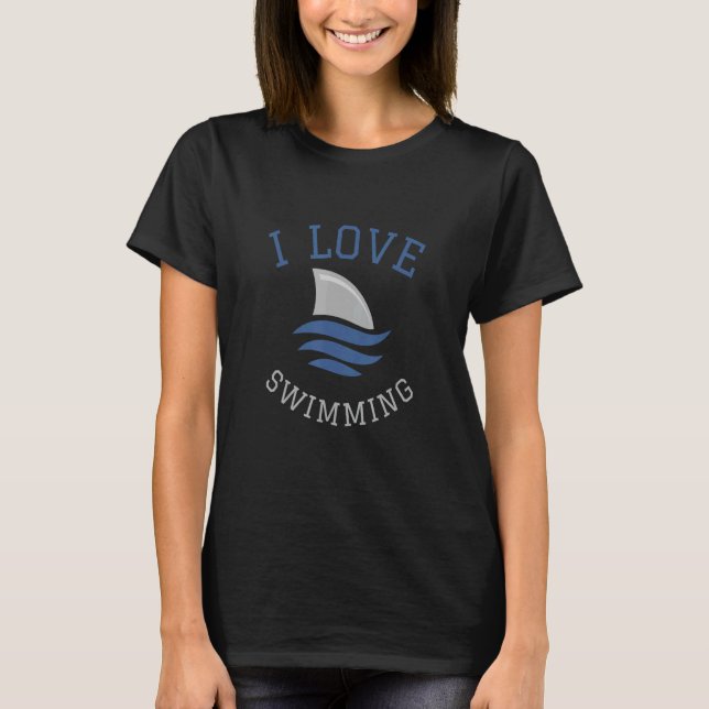 Sprichwort I Liebe Schwimmen T-Shirt (Vorderseite)