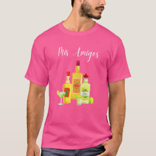 Sprichwort Mis Amigos Tequila Erwachsene Männer Fr T-Shirt