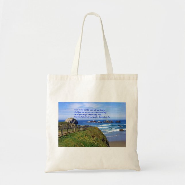 Sprichwort-Ozean-Weg-Bibel-Taschen-Tasche Tragetasche (Vorne)
