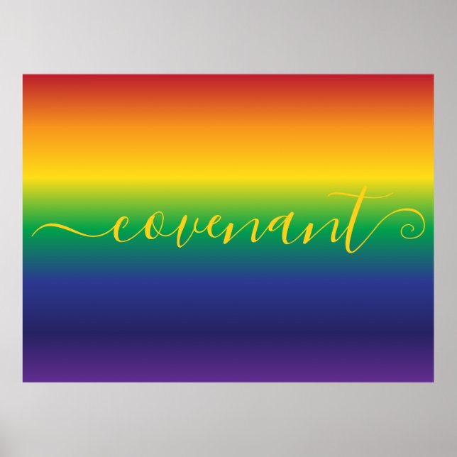 Sprichwort-Plakat für Regenbogenbiete Poster (Vorne)