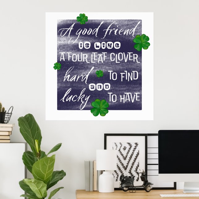Sprichwort über Freundschaft-Friendship proverb Poster (Heimbüro)