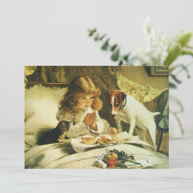 Sprichwort Unsere Gebete, Suspense Charles Burton  (Stehend Vorderseite)