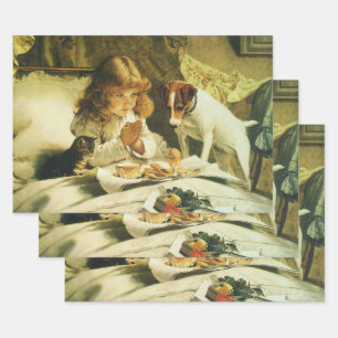 Sprichwort Unsere Gebete, Suspense Charles Burton  Geschenkpapier Set