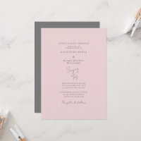 Sprichwort Yes Pink & Gray Elegante Hochzeit