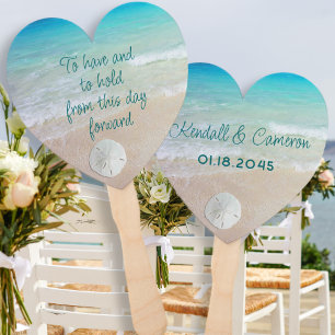 Sprichwort zur Hochzeit am Strand Fächer