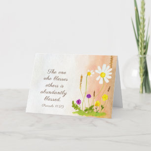 Sprichwörter 11:25 Wer andere segnet, ist gesegnet Karte