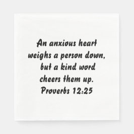 Sprichwörter 12:25 Elegante Custom Bible Verse Serviette