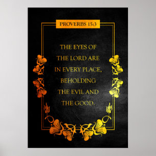 Sprichwörter 15:3 Bibelverse Poster