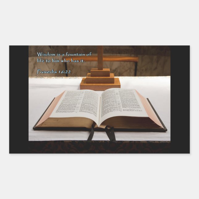 Sprichwörter 16:22 Bibel Rechteckiger Aufkleber (Vorderseite)