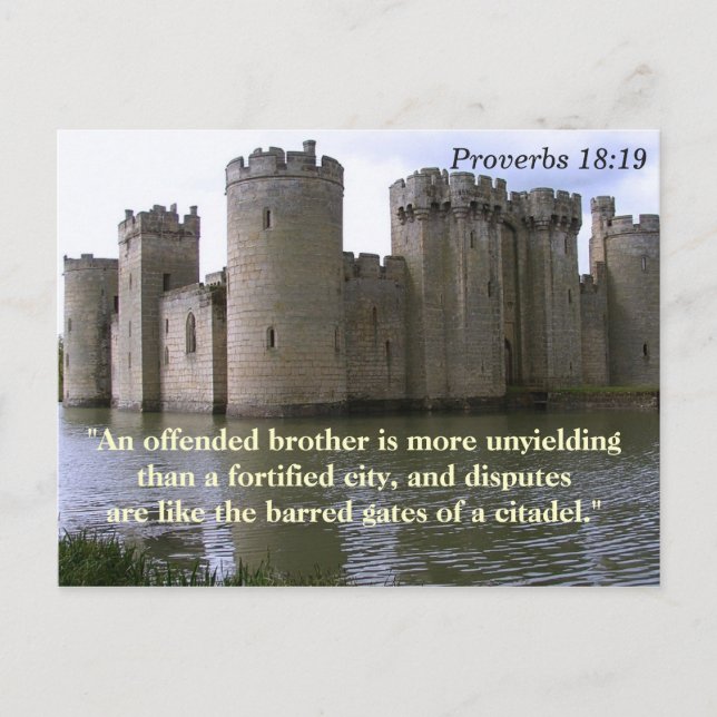 Sprichwörter 18 19 Offid Brother Bible Verse Card Postkarte (Vorderseite)