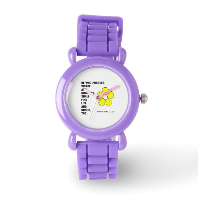 Sprichwörter 22:21 Tugend Armbanduhr (Vorderseite)