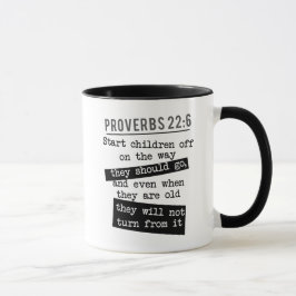 Sprichwörter 22:6 christliche Bibelabstammung Tasse