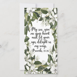 Sprichwörter 23:26, Lesezeichen der Aquarellbäume