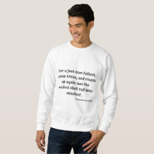 Sprichwörter 24:16 KJV Bible Verse Scripture Men's Sweatshirt