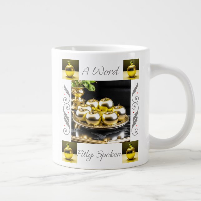 Sprichwörter 25:11 A Wort, richtig gesprochen Jumb Jumbo-Tasse (Rechts)