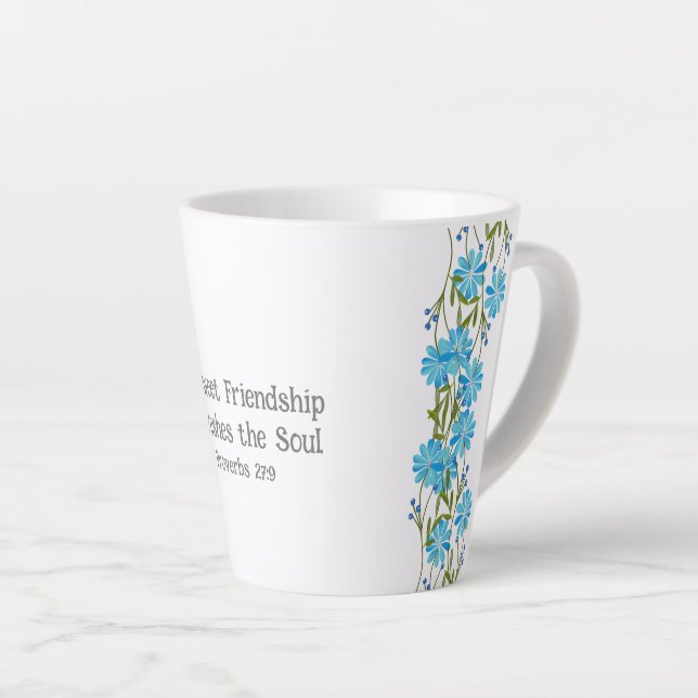 Sprichwörter 27:9 Freundschaft Religiöse Christlic Milchtasse (Rechte Ecke)