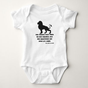 Sprichwörter 28:1 Bibelverse Zitat KJV Unisex Baby Strampler