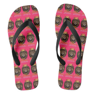 Sprichwörter 30:30 KJV Bibelschrift Rosa Unisex Flip Flops