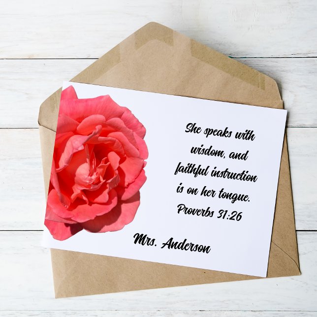 Sprichwörter 31:26 Danke, dass Sie eine Christlich Dankeskarte (Von Creator hochgeladen)