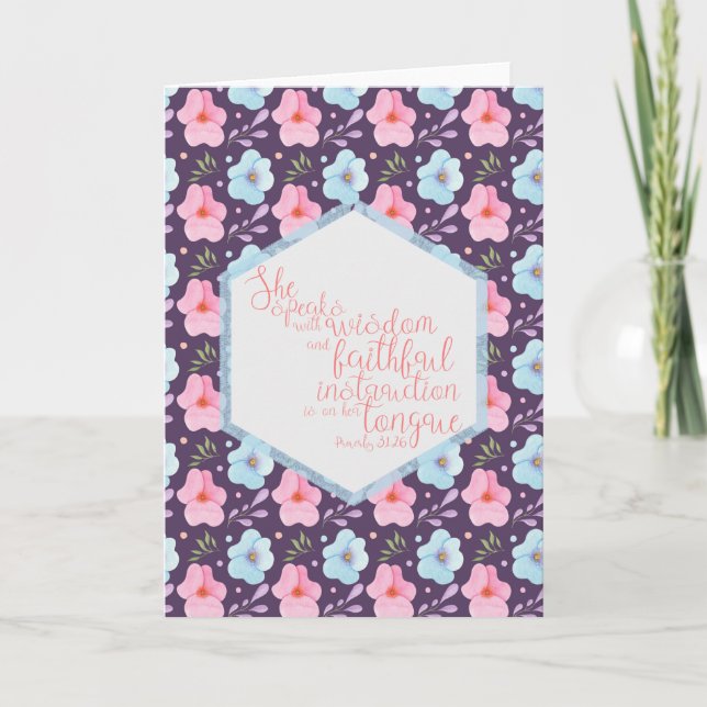 Sprichwörter 31:26 Karte (Vorderseite)