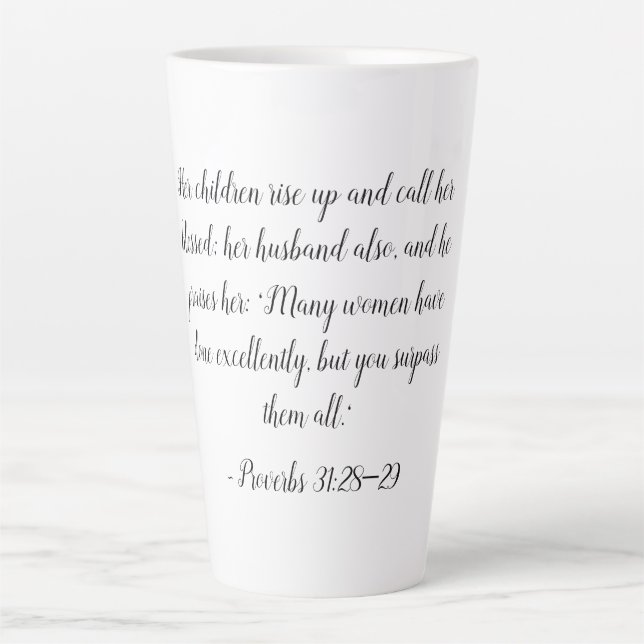 Sprichwörter 31:28-29 Tasse (Vorderseite)
