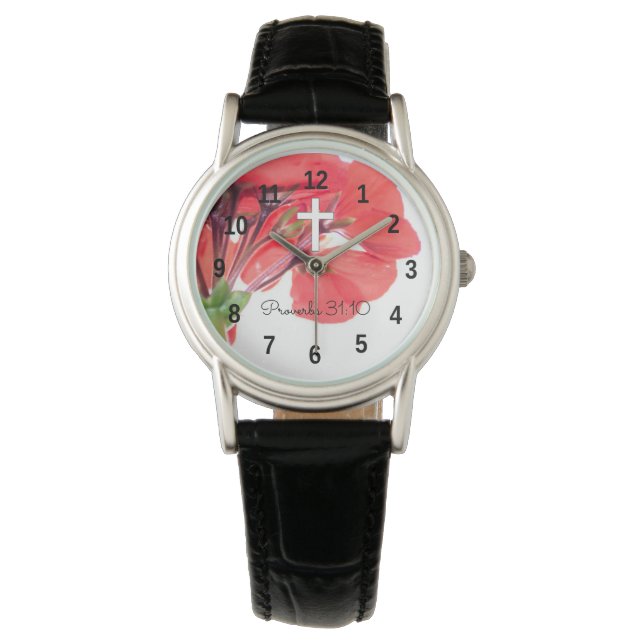 Sprichwörter 31 | Christliche Frauen Armbanduhr (Vorderseite)