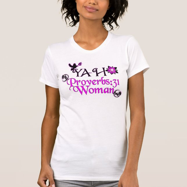 Sprichwörter 31 Kleidung für Frauen in Hebräisch T-Shirt (Vorderseite)
