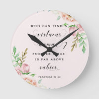 Sprichwörter 31 Virtuous Woman Clock