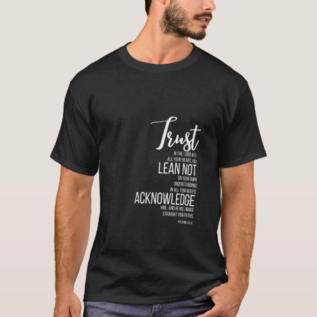 Sprichwörter 35-6 Vertrauen in Lord Scripture mit  T-Shirt (Vorderseite)