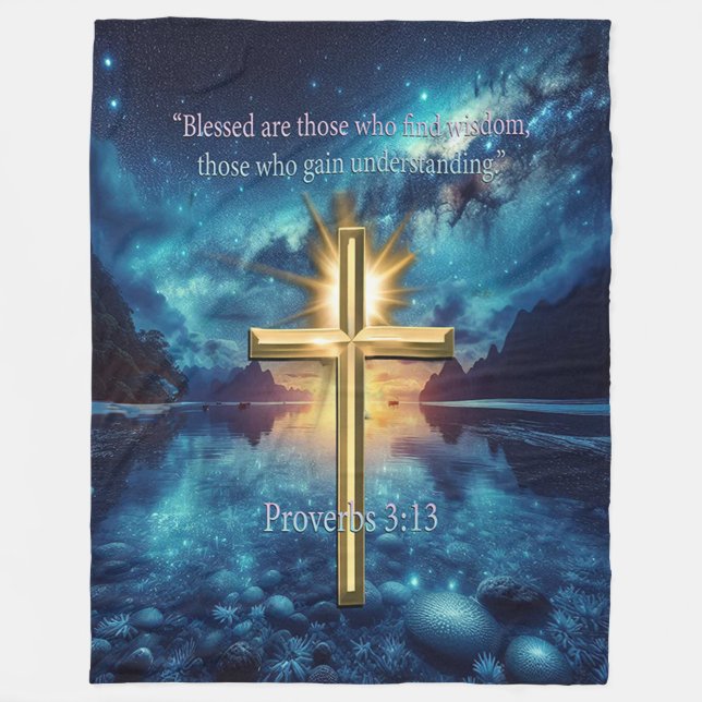 Sprichwörter 3:13 fleecedecke (Vorderseite)