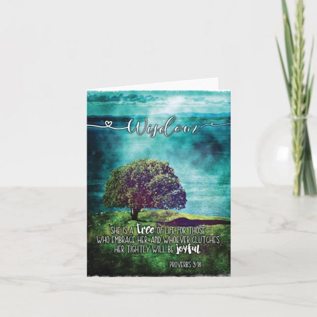 Sprichwörter 3:18 Foto Notecard Karte (Vorderseite)