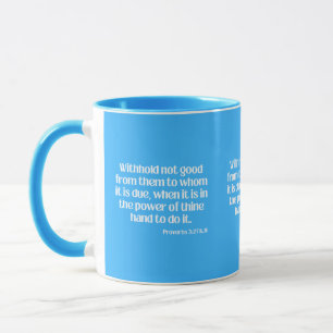 Sprichwörter 3:27 KJV Bibelschrift Zwei-Tone Tasse