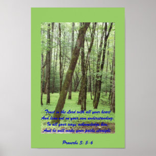 Sprichwörter 3: 5-6 Poster mit schönen grünen Bäum